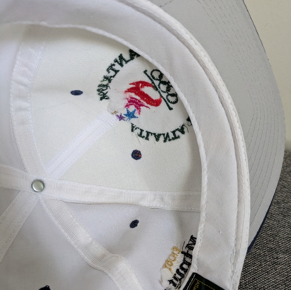 Vintage Starter 1996 Atlanta Olympics Embroidered White Blue Snapback Hat Cap - Picture 11 of 15